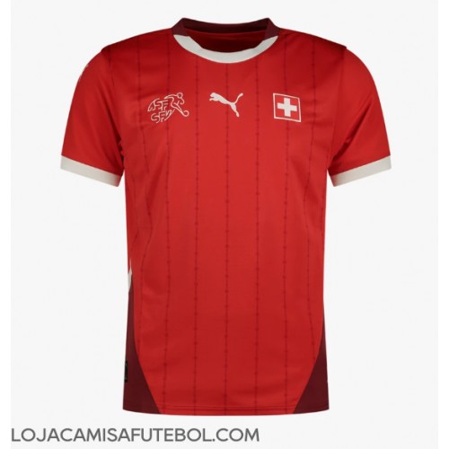 Camisa de Futebol Suíça Equipamento Principal Europeu 2024 Manga Curta